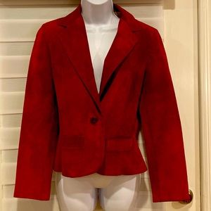 Vintage Karen Stilton genuine Suede blazer size 10
